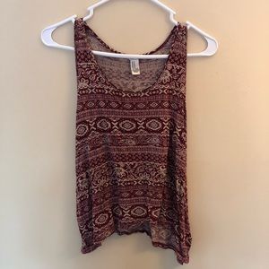 Maroon and tank tank top